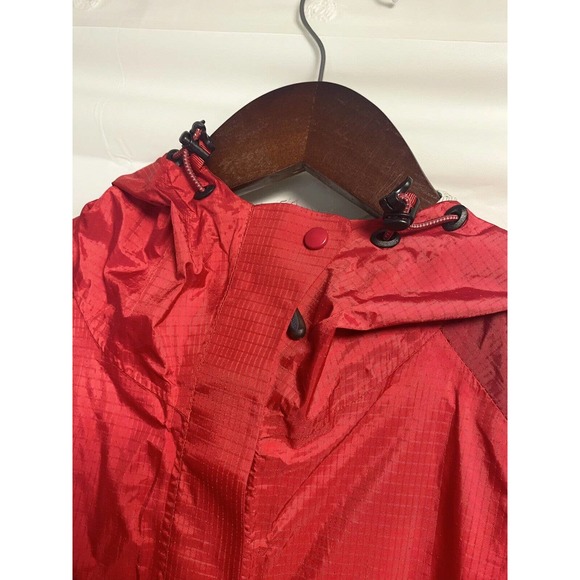 Vintage LL Bean Women’s Windbreaker Rain Jacket‎ GPS Map Interior Red Size Small - Picture 5 of 7